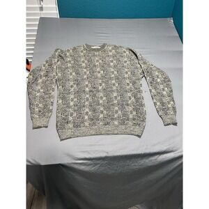 Equilibrio Men's Black/Gray Geometric Sweater 2XL Coogi‎ Style